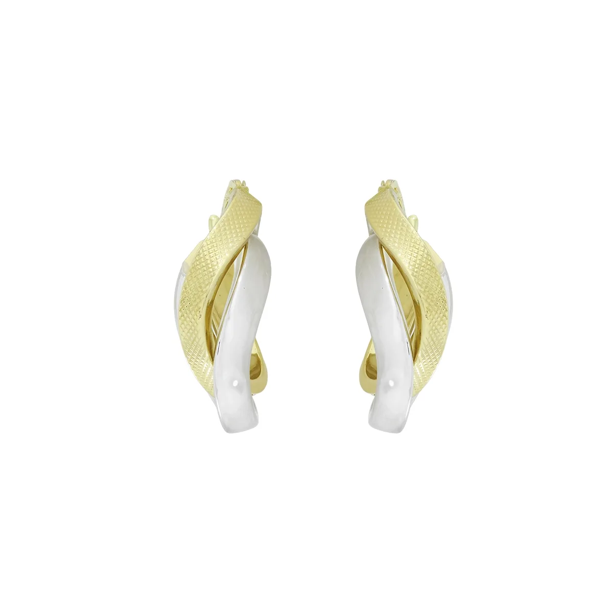 Candongas en oro amarillo de 18 Kilates con visos, Plana, 3 mm. de ancho