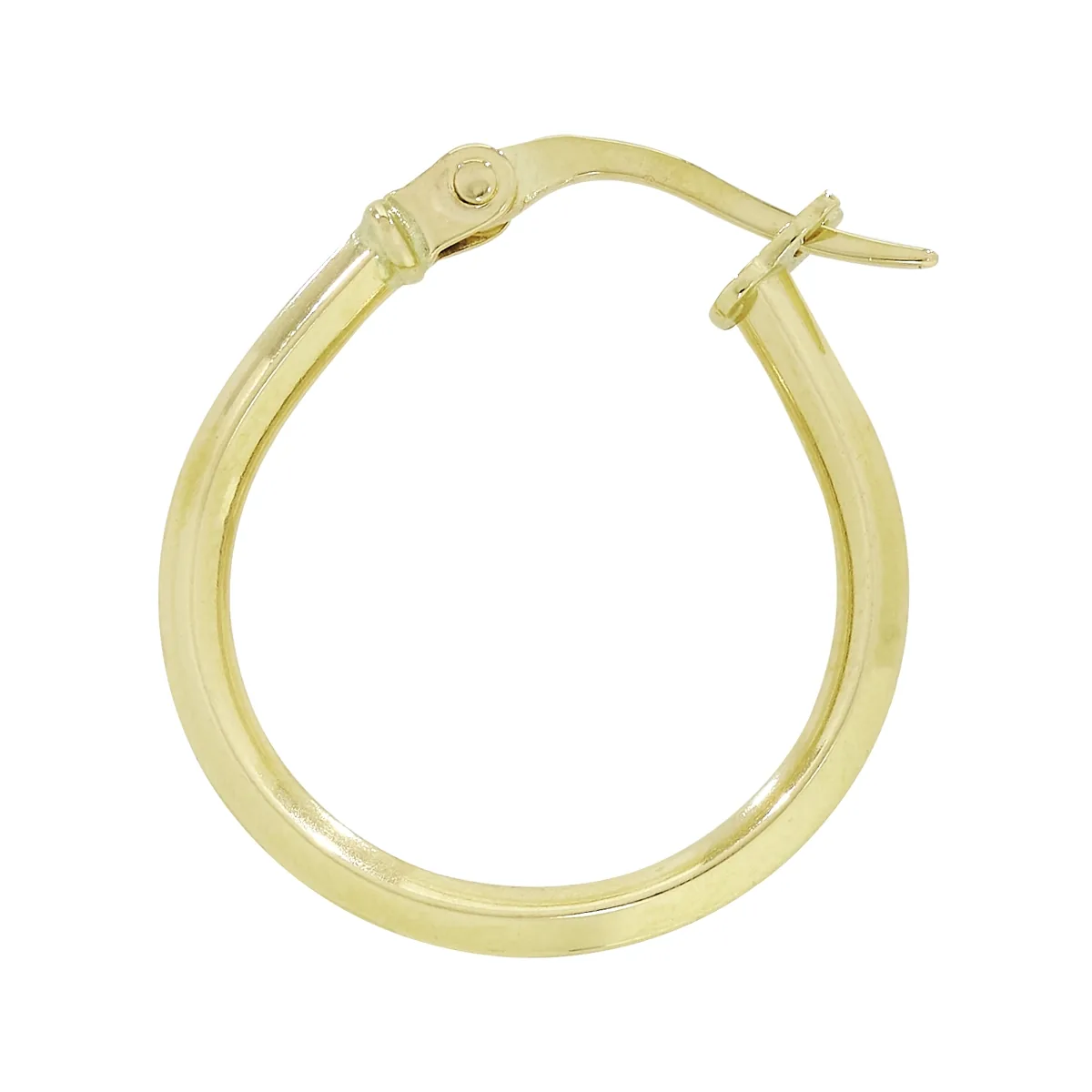 Candongas en oro amarillo de 18 Kilates, Angulo, 2 mm. de ancho