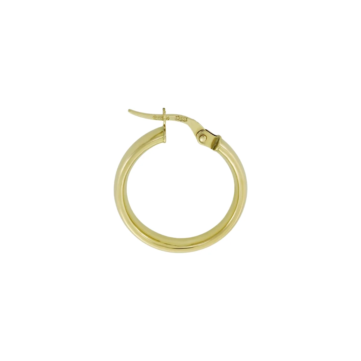 Candongas oro tono amarillo 18k, liso