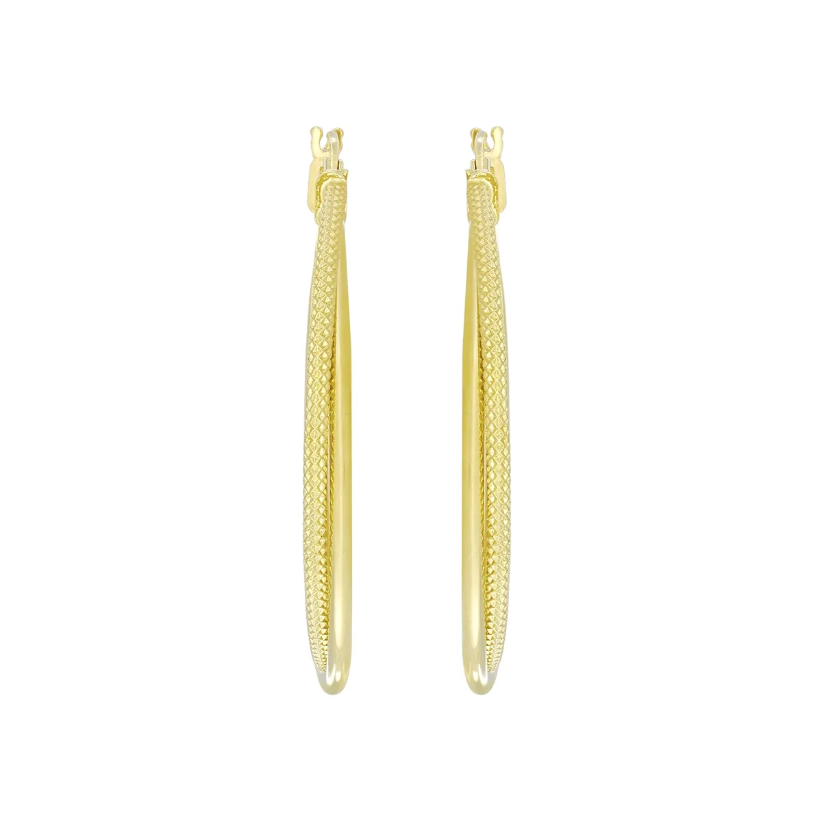 Candongas en oro amarillo de 18 Kilates con visos, Tubo, 1.50 mm. de ancho