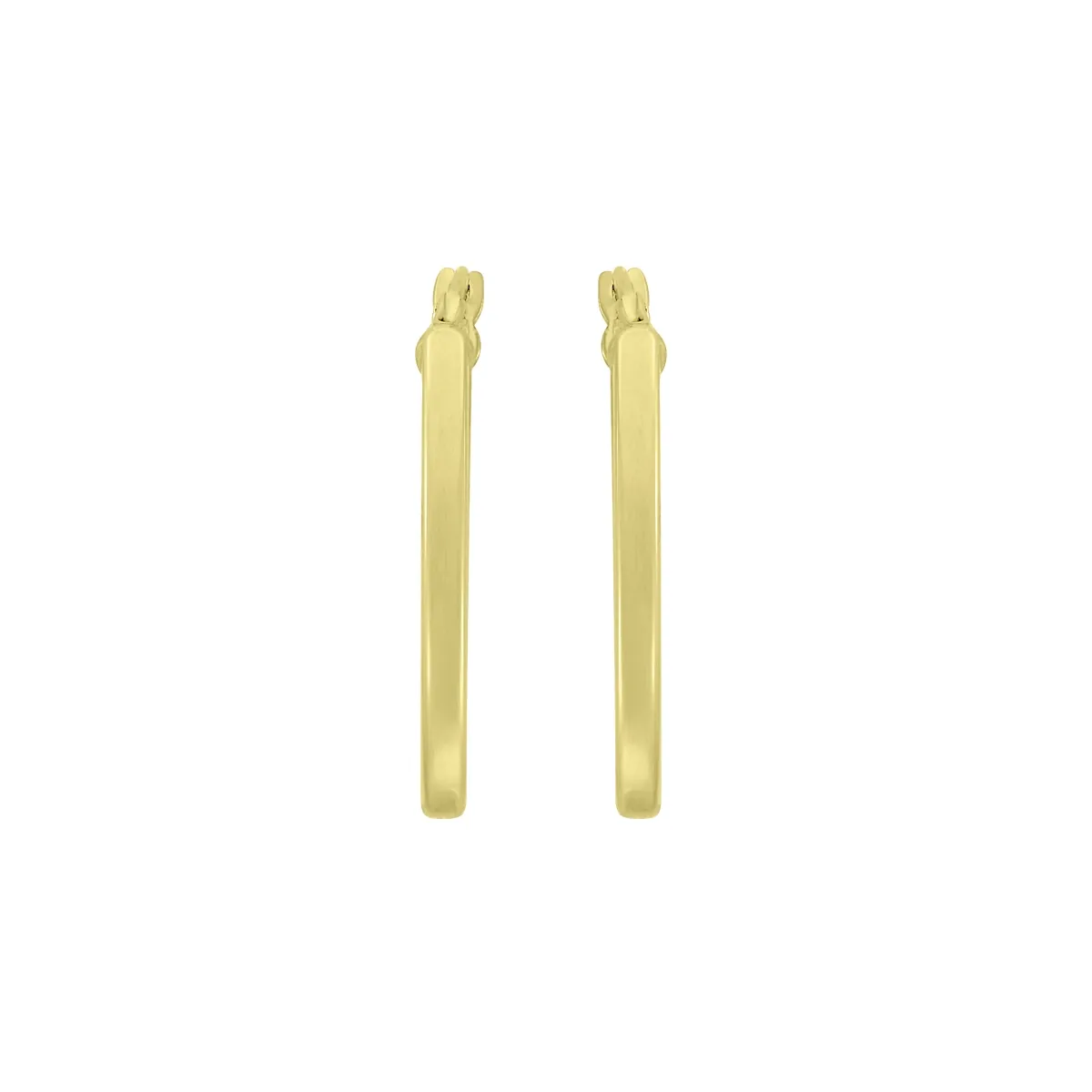Candongas en oro amarillo de 18 Kilates, Plana, 2 mm. de ancho