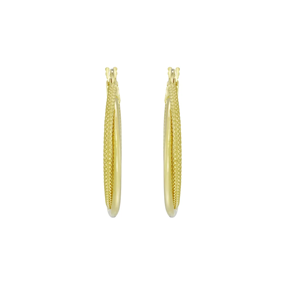 Candongas en oro amarillo de 18 Kilates con visos, Tubo, 1.50 mm. de ancho