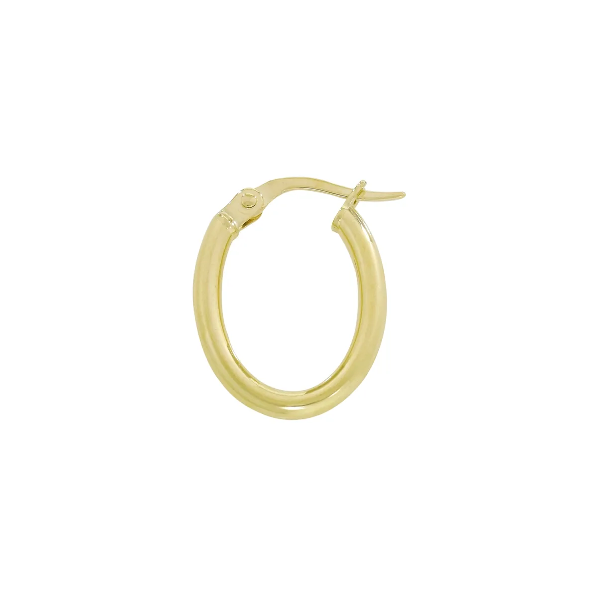 Candongas en oro amarillo de 18 Kilates, Tubo, 2 mm. de ancho