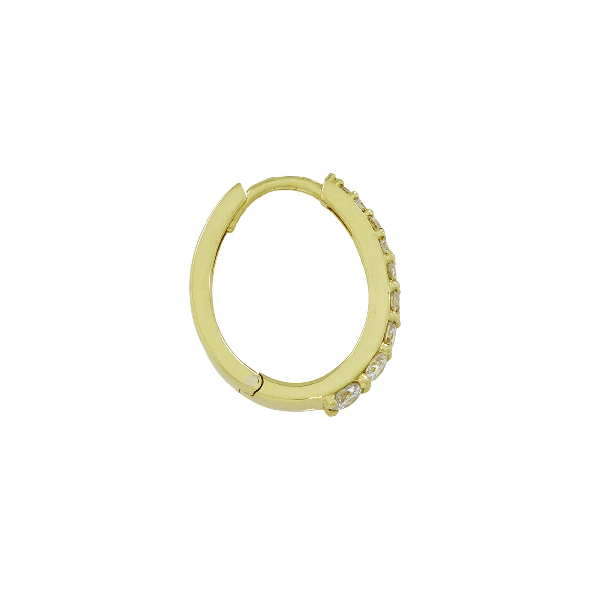Candongas en oro amarillo de 18 Kilates, Degrade, con diamante de laboratorio de 0.60 Ct, 1.50 mm. de ancho