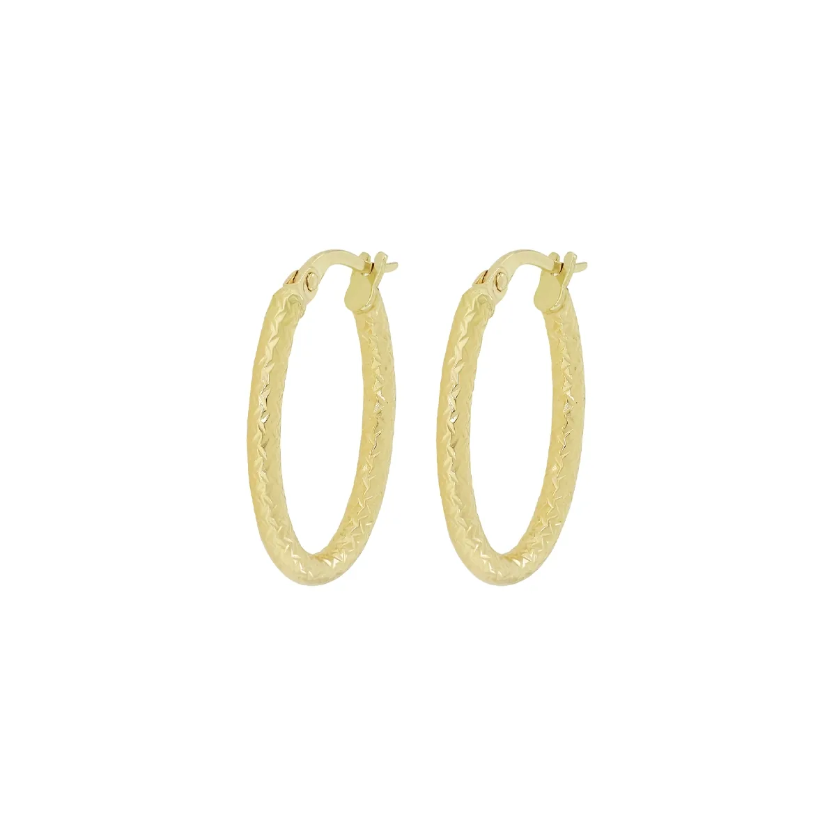 Candongas en oro amarillo de 18 Kilates con visos, Tubo, 2 mm. de ancho