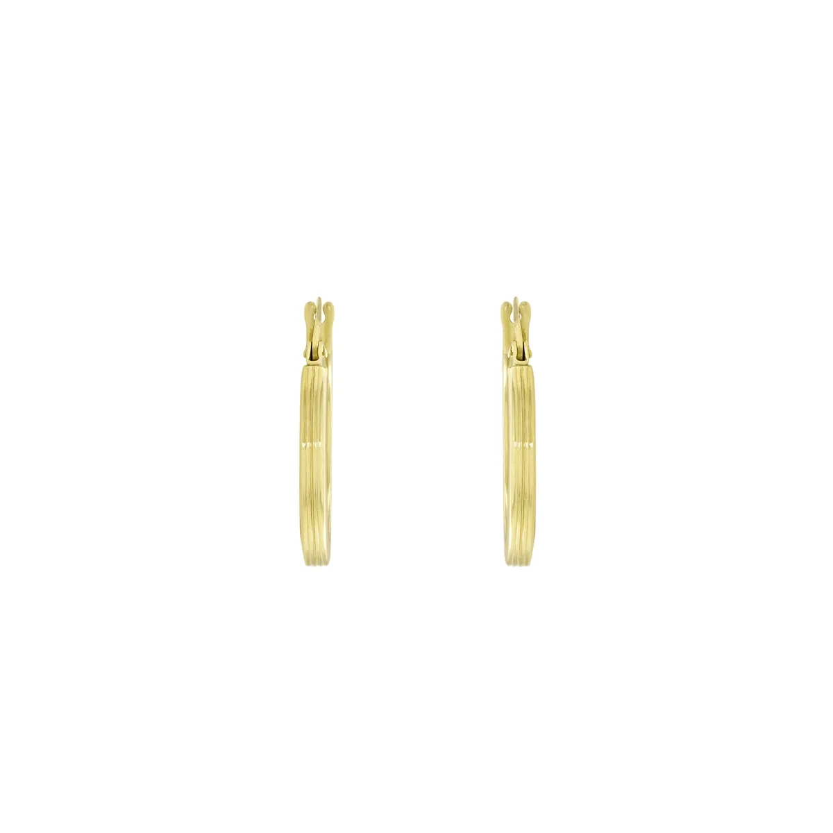 Candongas en oro amarillo de 18 Kilates, Plana, 2 mm. de ancho