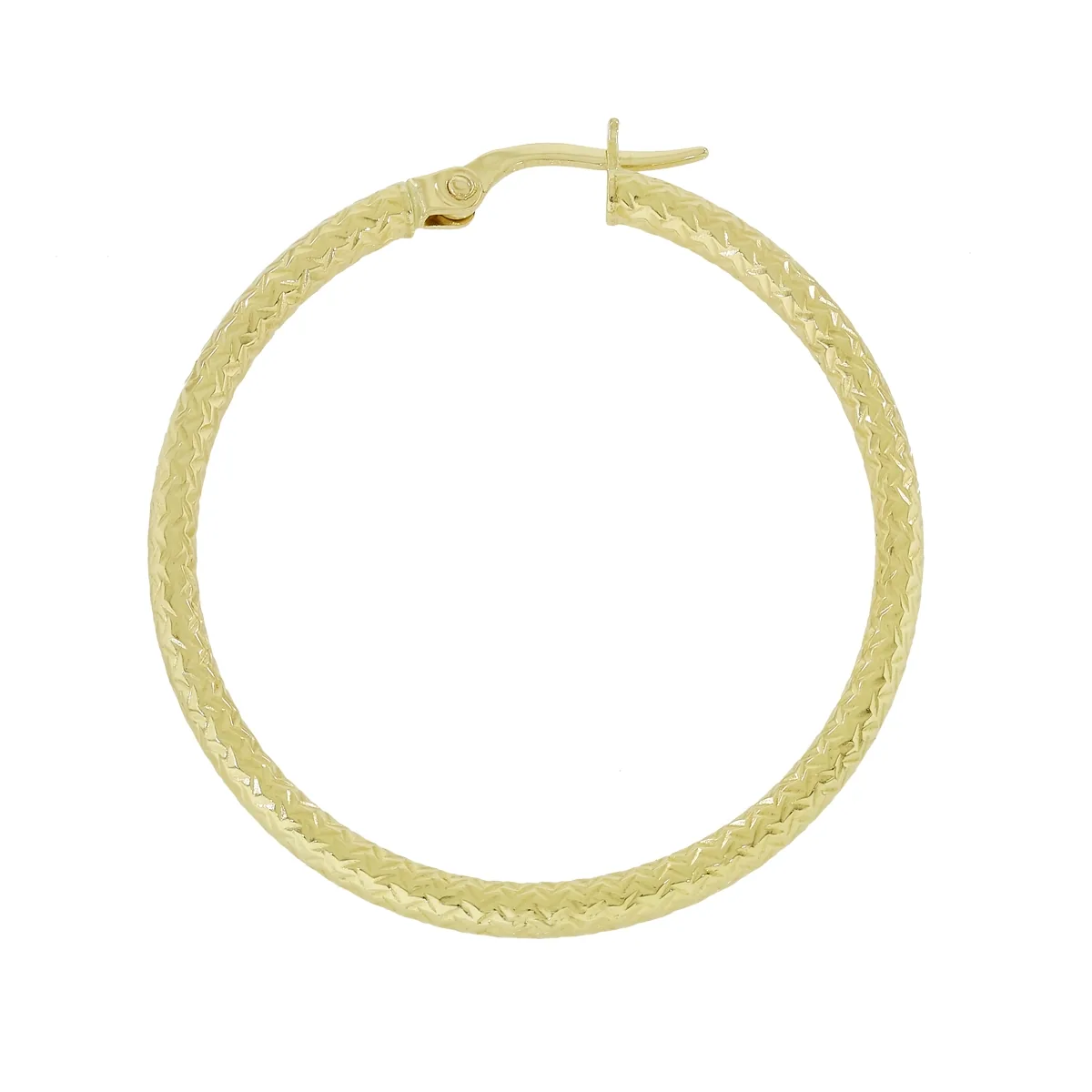 Candongas en oro amarillo de 18 Kilates con visos, Tubo, 2 mm. de ancho