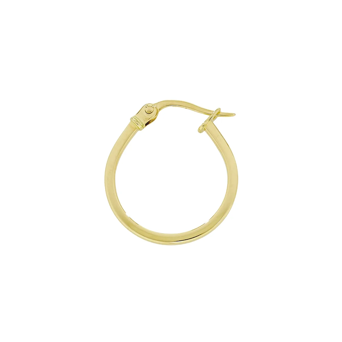 Candongas en oro amarillo de 18 Kilates, Plana, 1.50 mm. de ancho