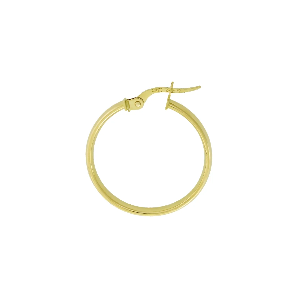 Candongas oro tono amarillo 18k, liso