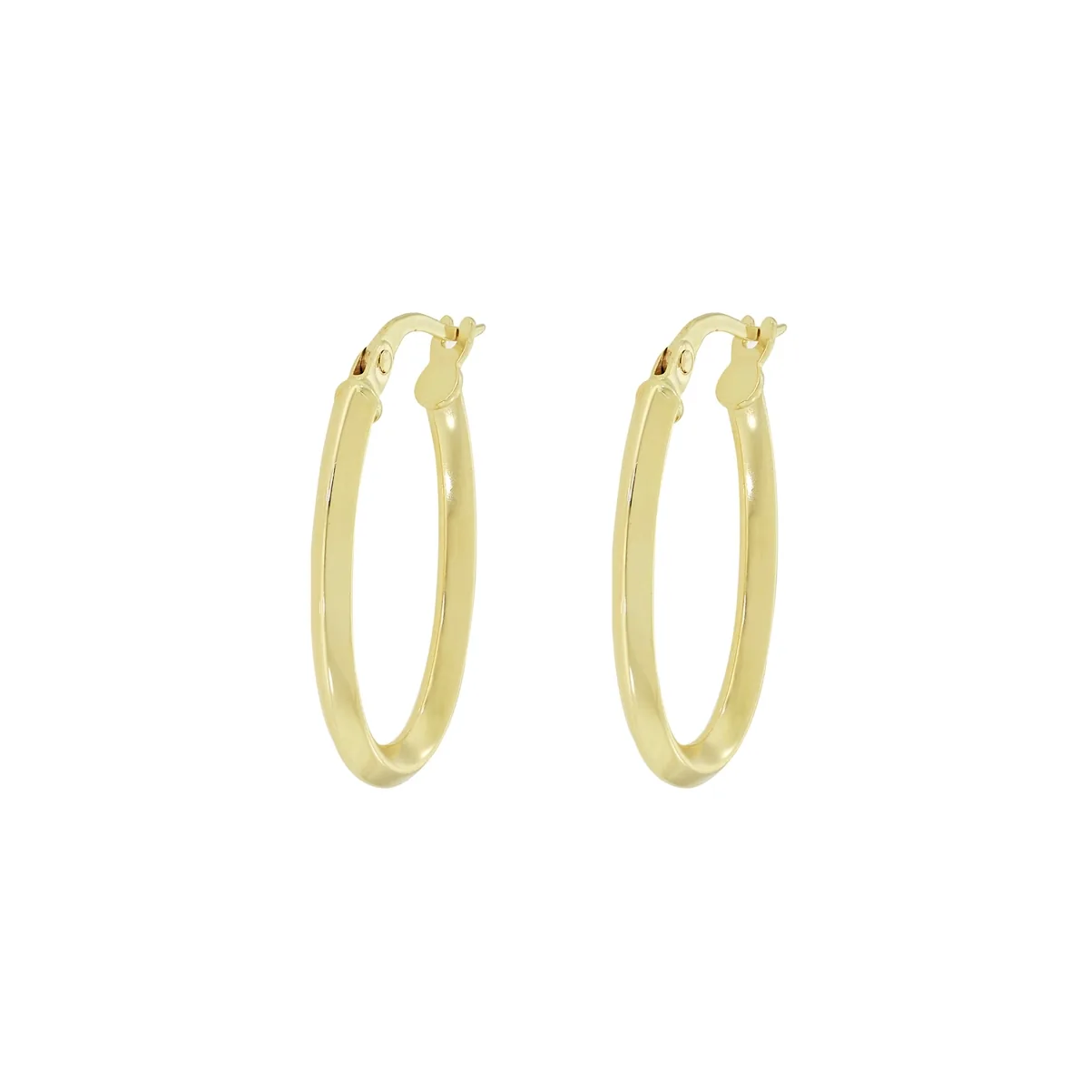 Candongas en oro amarillo de 18 Kilates, Angulo, 2.50 mm. de ancho