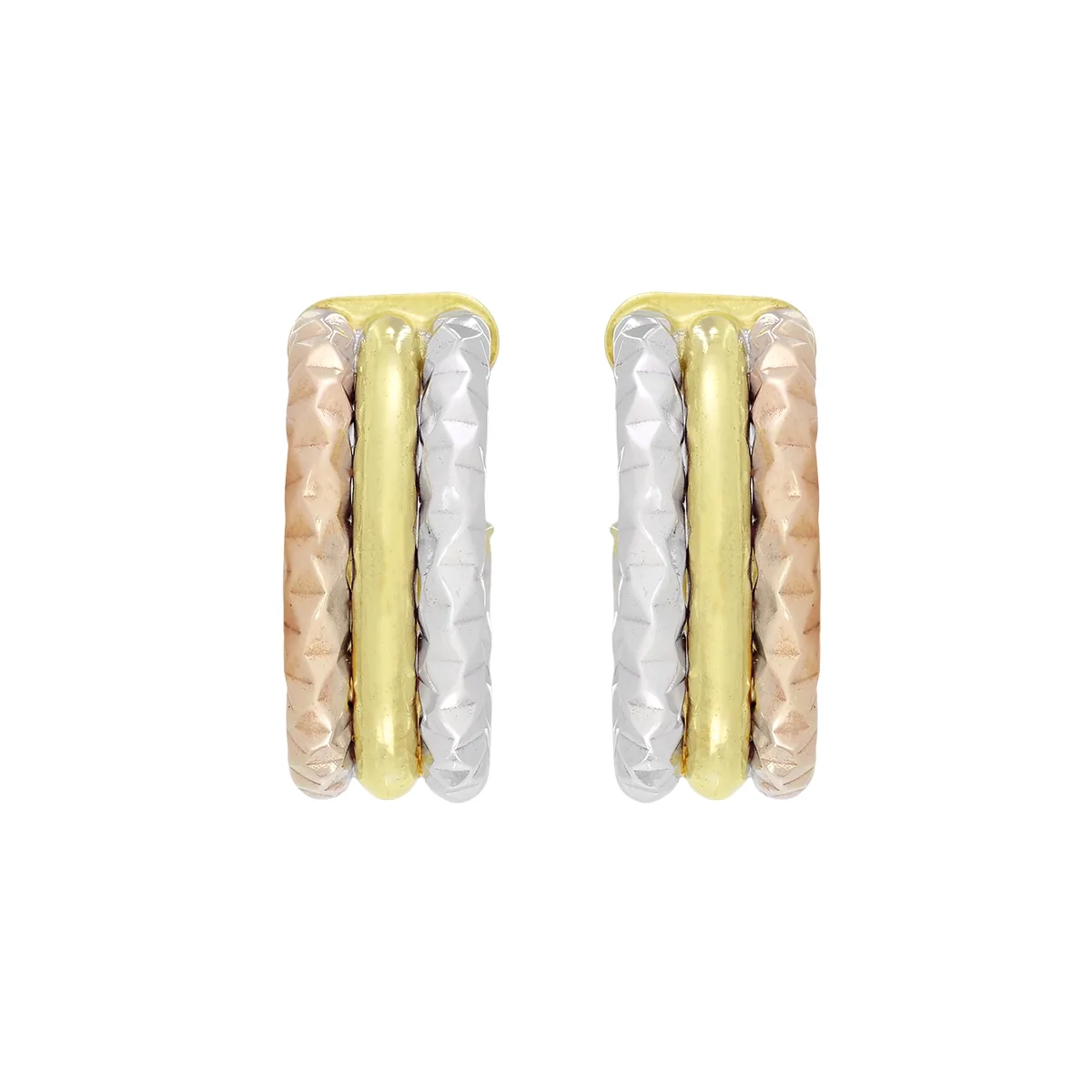 Candongas en oro amarillo de 18 Kilates con visos, Tubo, 5.50 mm. de ancho