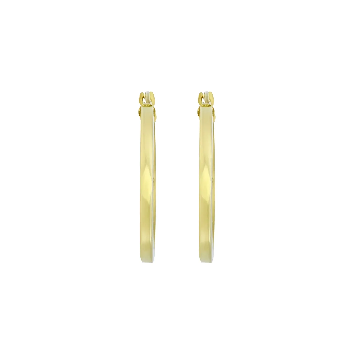 Candongas oro tono amarillo 18k, liso