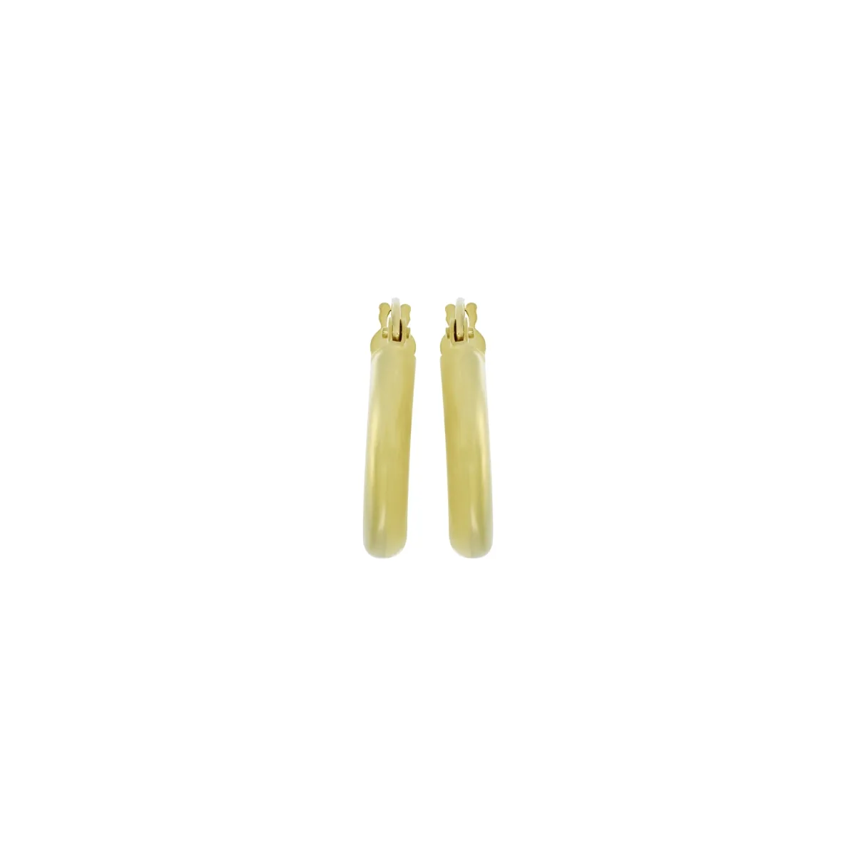 Candongas en oro amarillo de 18 Kilates, Tubo, 2.50 mm. de ancho