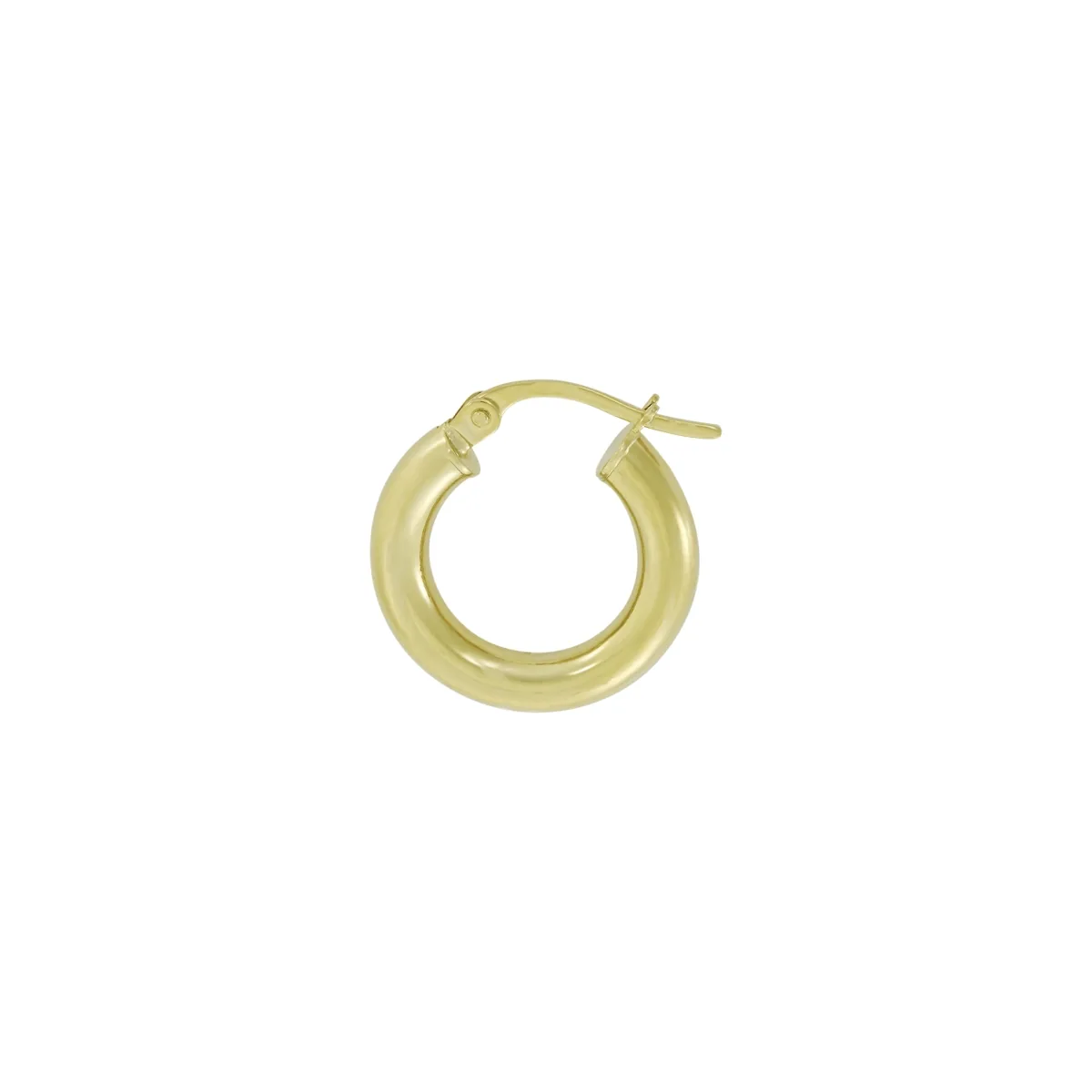Candongas en oro amarillo de 18 Kilates, Tubo, 2.50 mm. de ancho