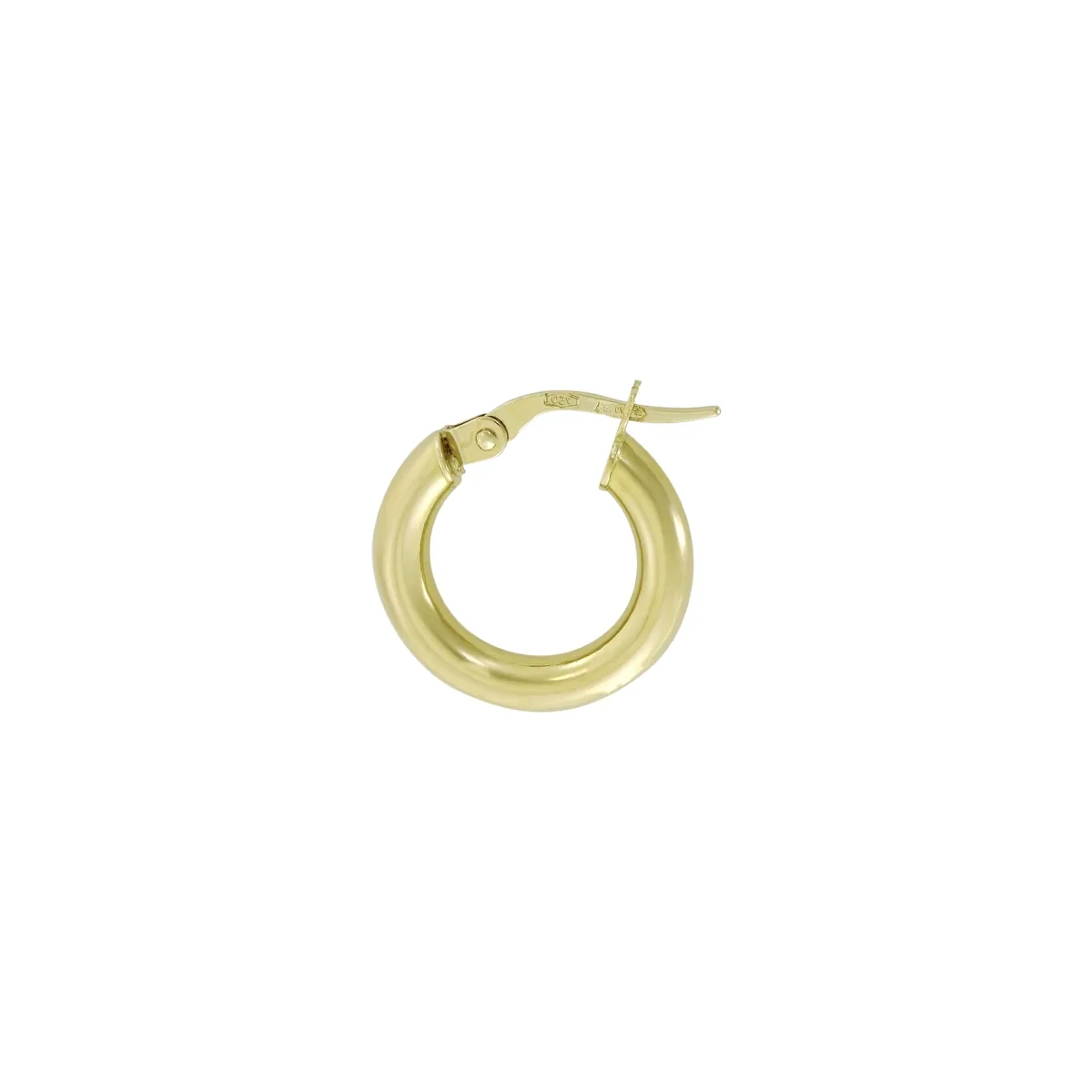 Candongas oro tono amarillo 18k, liso