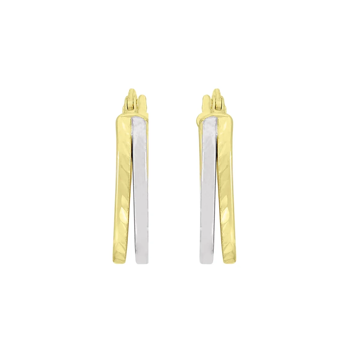 Candongas en oro amarillo de 18 Kilates con visos, Plana, 3 mm. de ancho