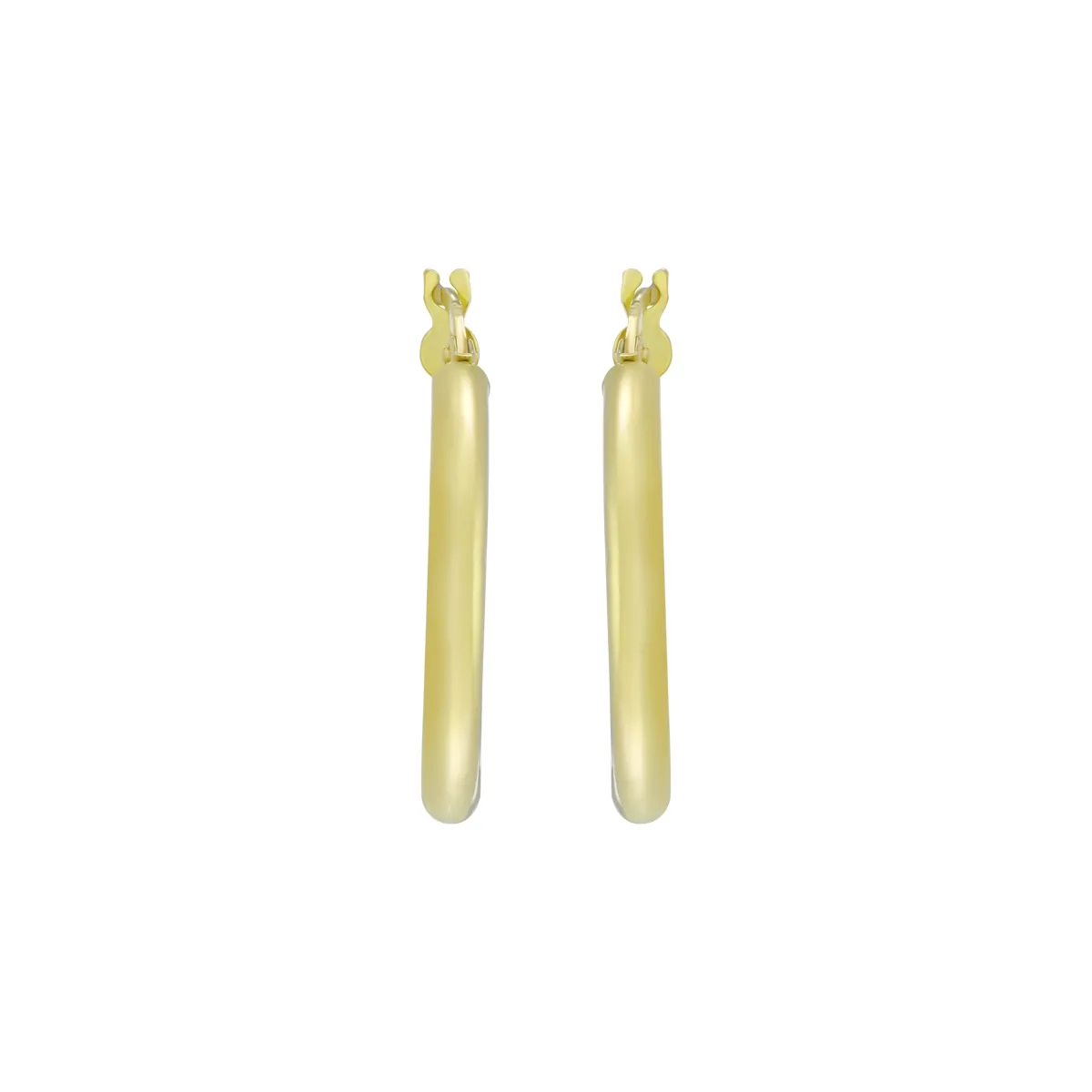 Candongas en oro amarillo de 18 Kilates, Tubo, 2.50 mm. de ancho