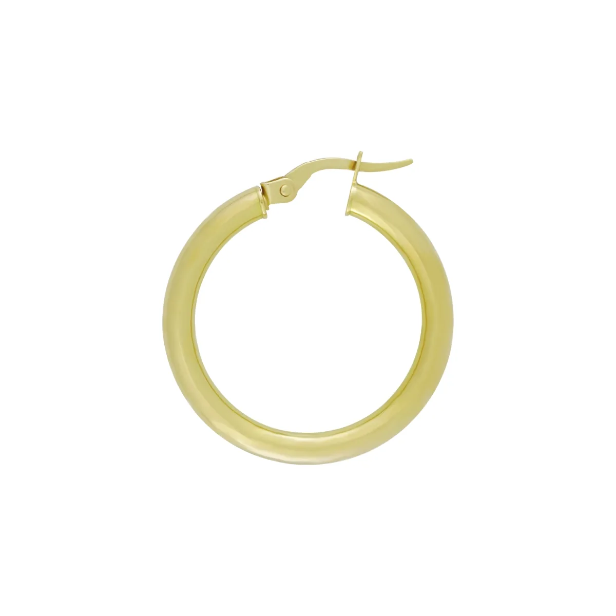 Candongas en oro amarillo de 18 Kilates, Tubo, 2.50 mm. de ancho