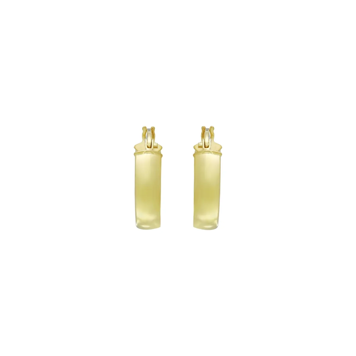 Candongas en oro amarillo de 18 Kilates, 1/2 caña, 3.50 mm. de ancho