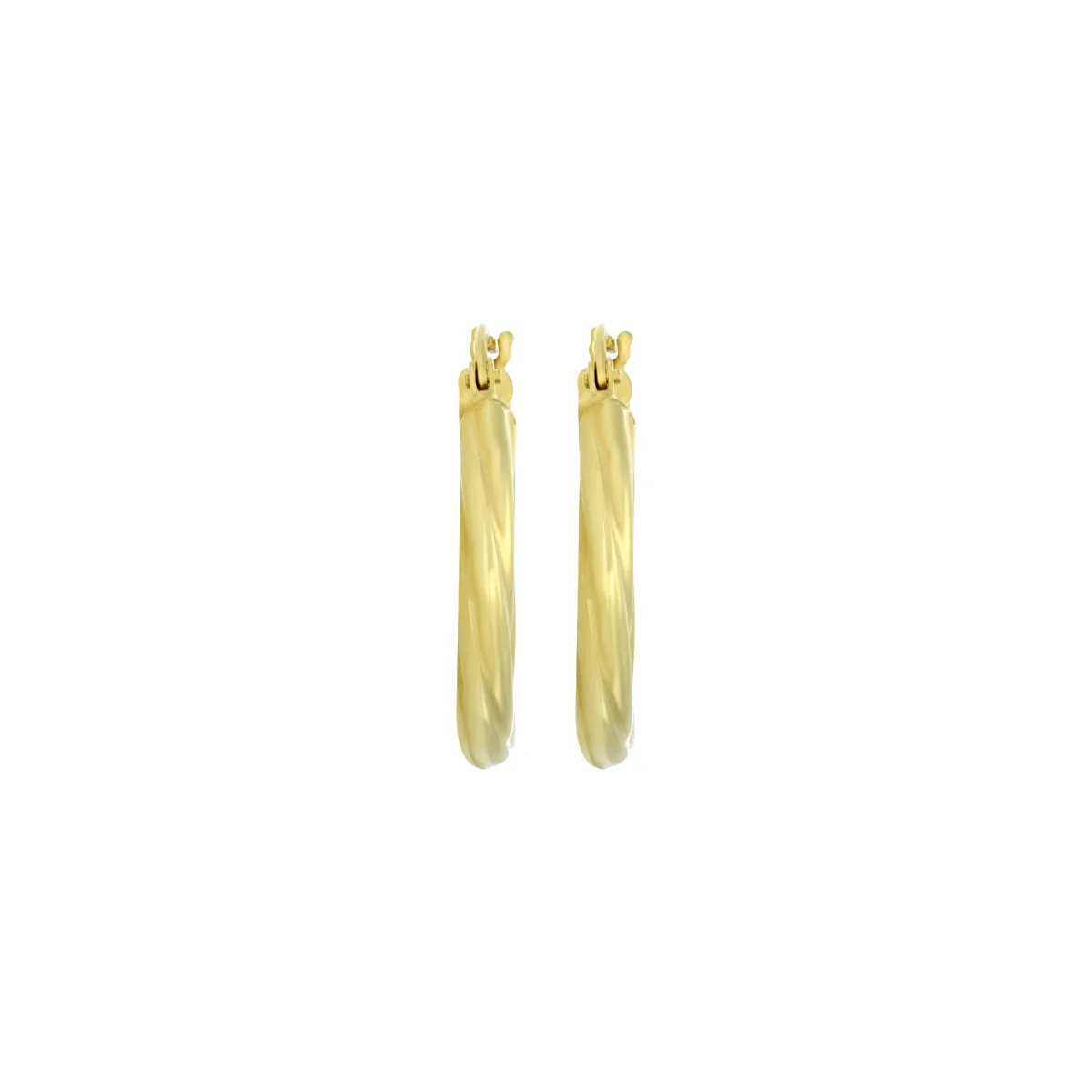 Candongas en oro amarillo de 18 Kilates, Melcocha, 2.50 mm. de ancho