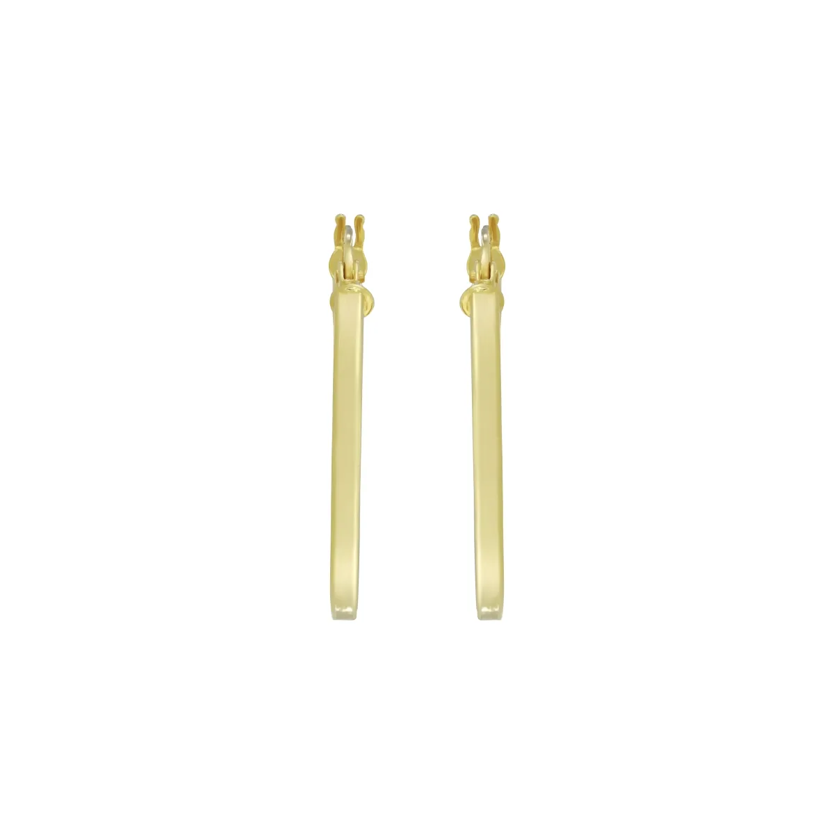 Candongas en oro amarillo de 18 Kilates, Plana, 1.50 mm. de ancho