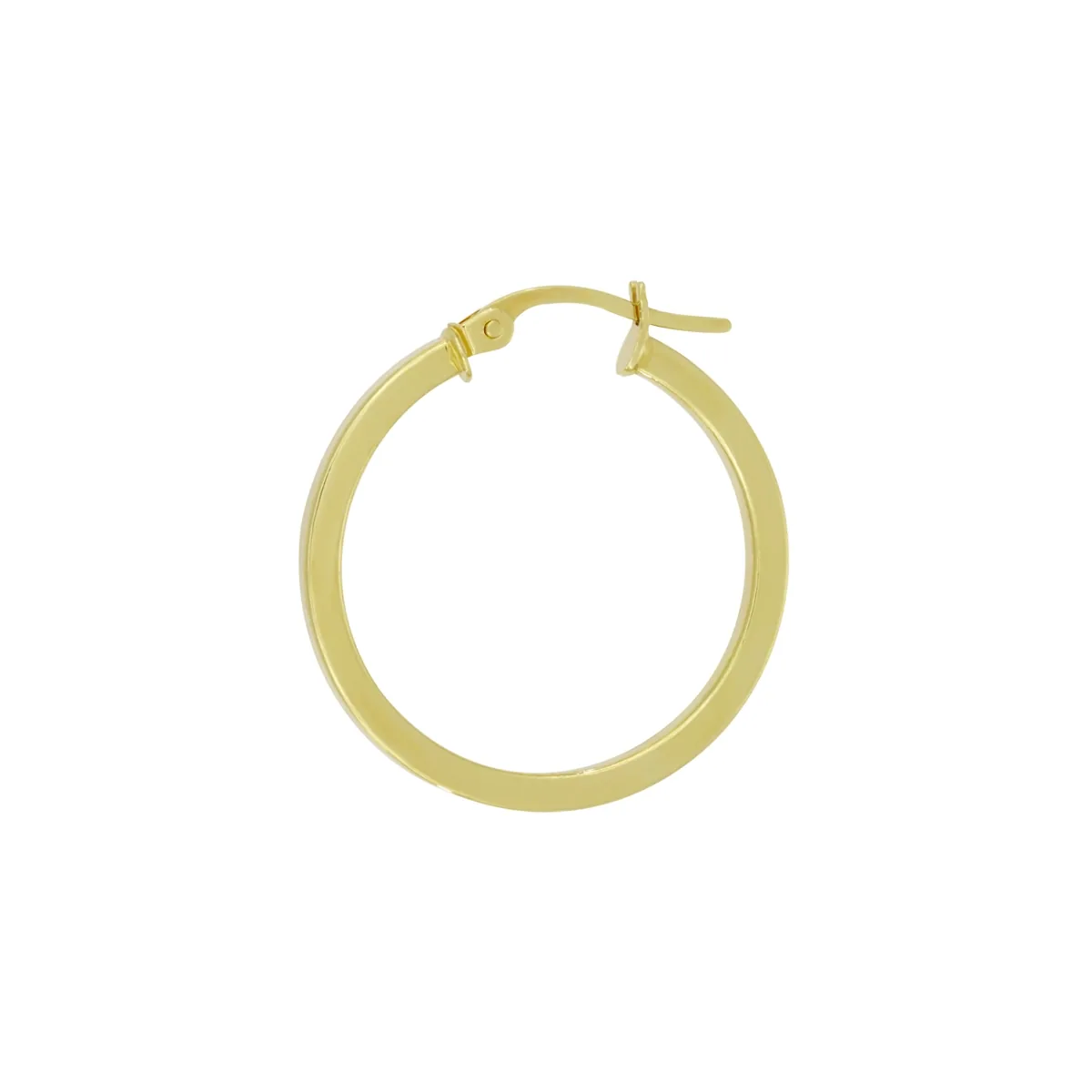 Candongas en oro amarillo de 18 Kilates, Plana, 1.50 mm. de ancho