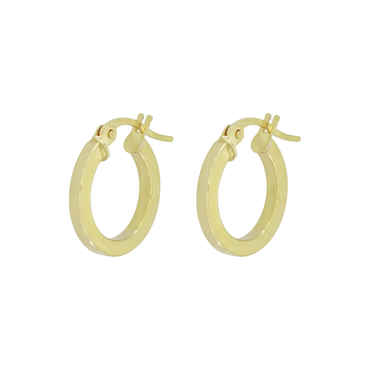 Candongas en oro amarillo de 18 Kilates, Plana, 1.5 mm. de ancho