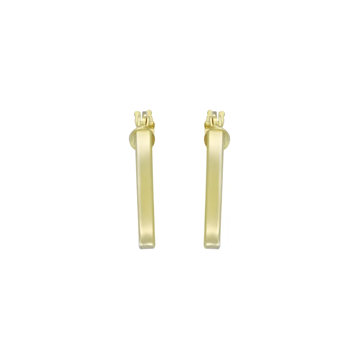 Candongas en oro amarillo de 18 Kilates, Plana, 1.5 mm. de ancho