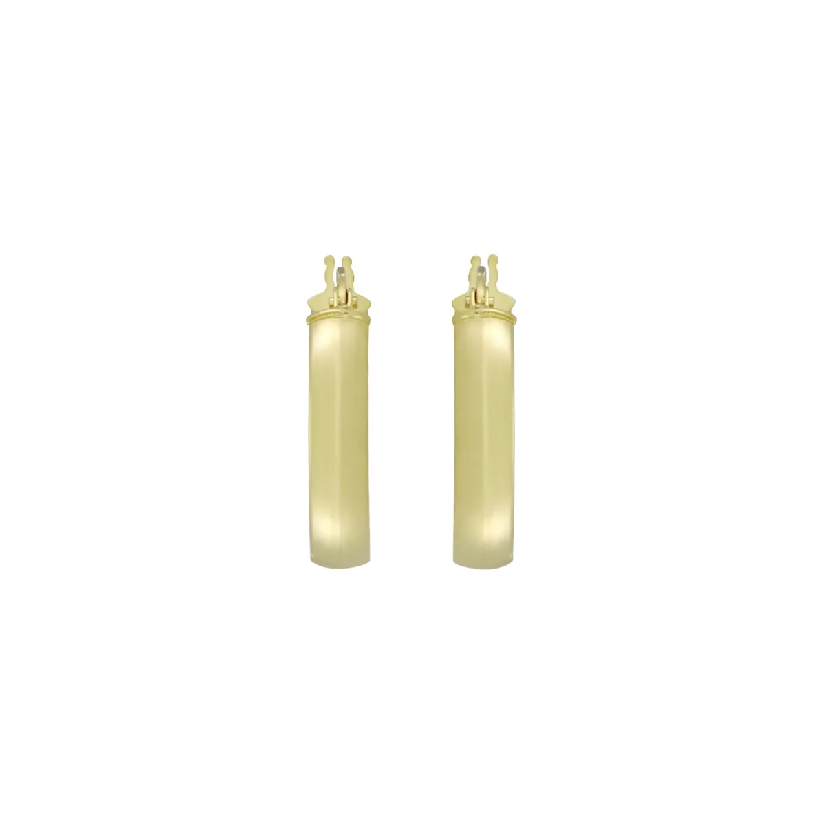 Candongas en oro amarillo de 18 Kilates, 1/2 caña, 3.50 mm. de ancho