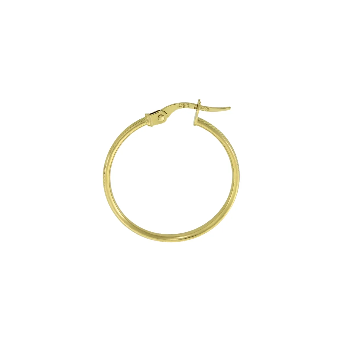 Candongas oro tono amarillo 18k, liso