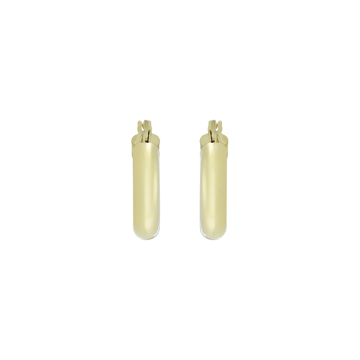 Candongas en oro amarillo de 18 Kilates, Tubo, 3.50 mm. de ancho