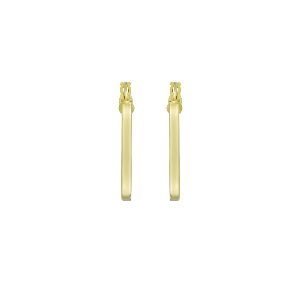 Candongas en oro amarillo de 18 Kilates, Plana, 1.5 mm. de ancho