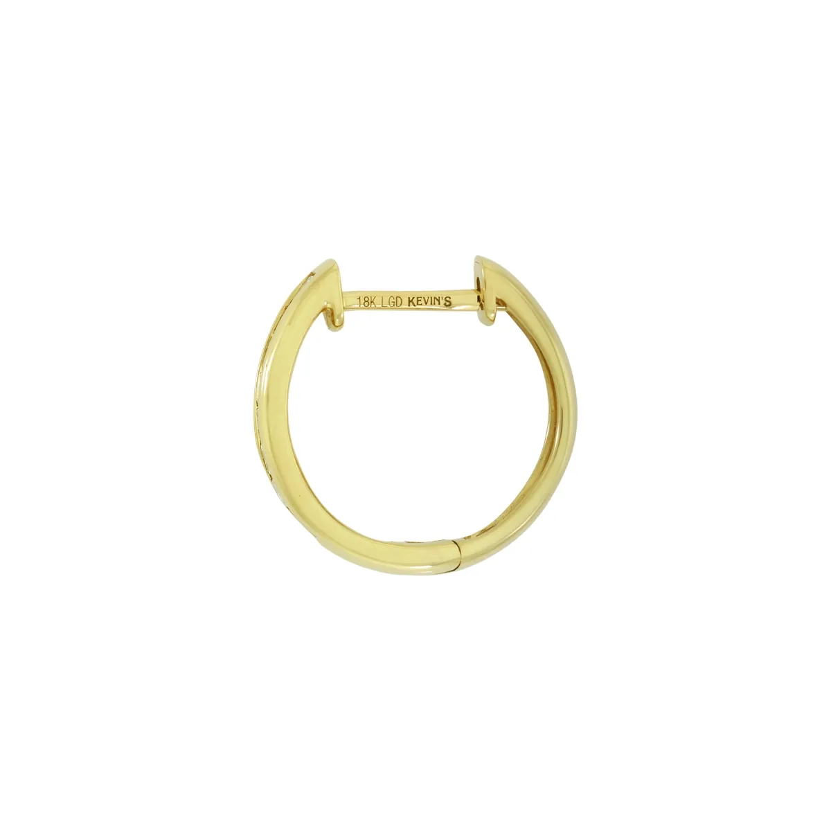 Candongas con diamante de laboratorio con un peso total de 0.35Ct, oro tono amarillo 18k