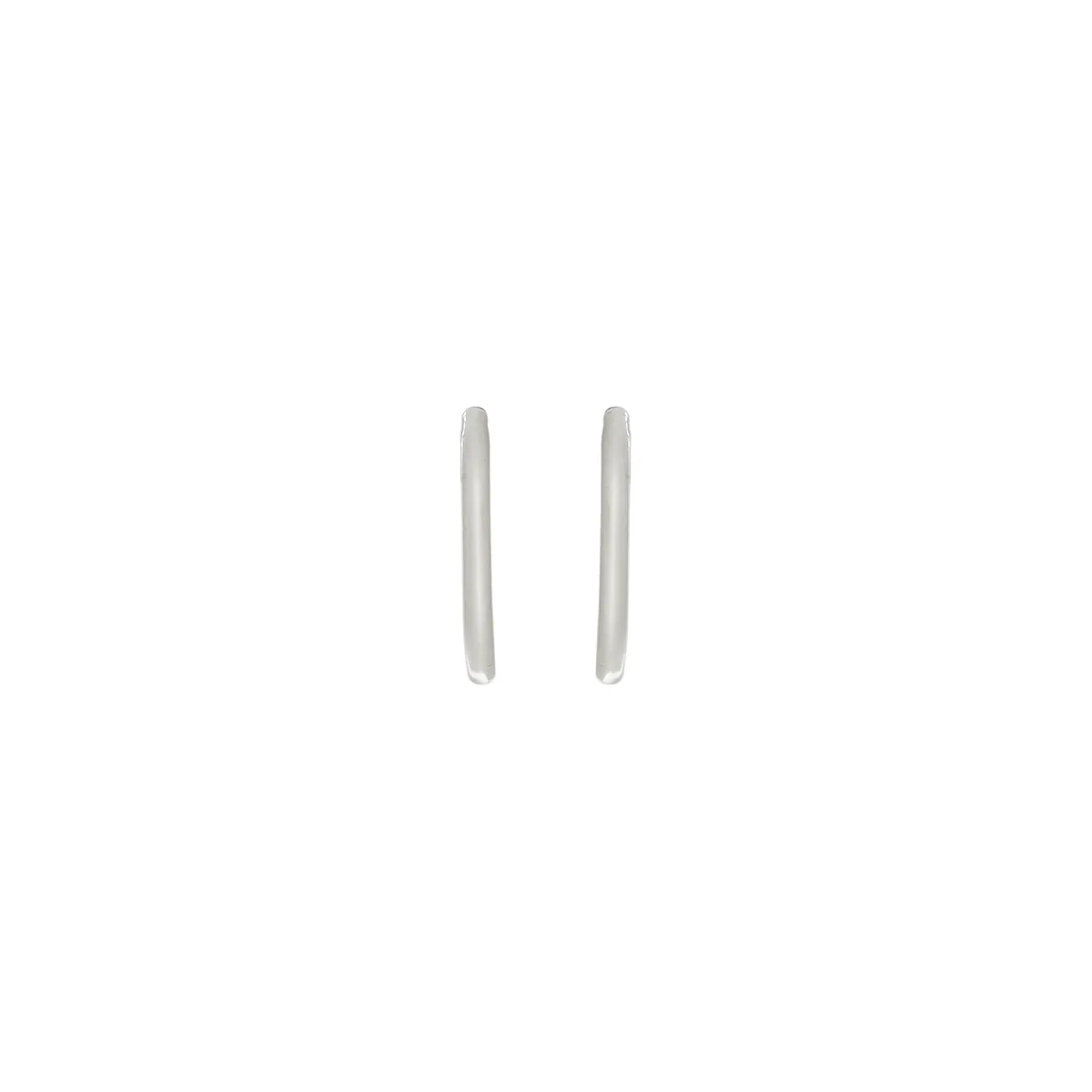 Candongas en oro blanco de 18 Kilates, Aguja, 1 mm. de ancho