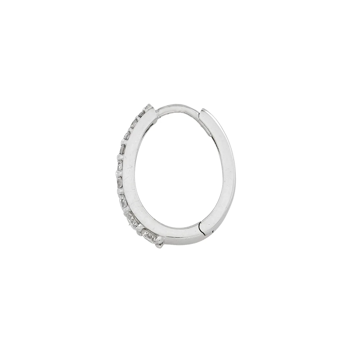 Candongas en oro blanco de 18 Kilates, Degrade, con diamante de laboratorio de 0.60 Ct, 1.50 mm. de ancho