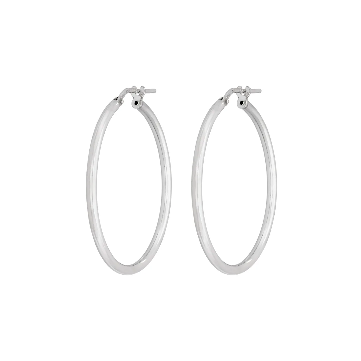 Candongas en plata Ley 925, Tubo, 2 mm. de ancho, de la coleccion Sueños