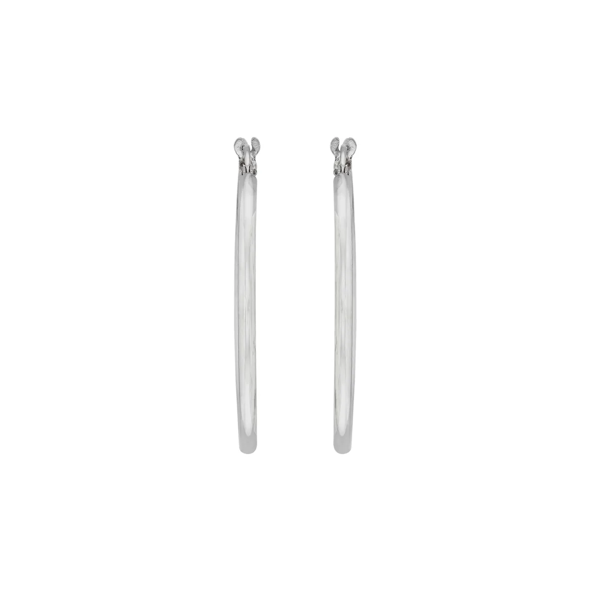 Candongas en plata Ley 925, Tubo, 2 mm. de ancho, de la coleccion Sueños