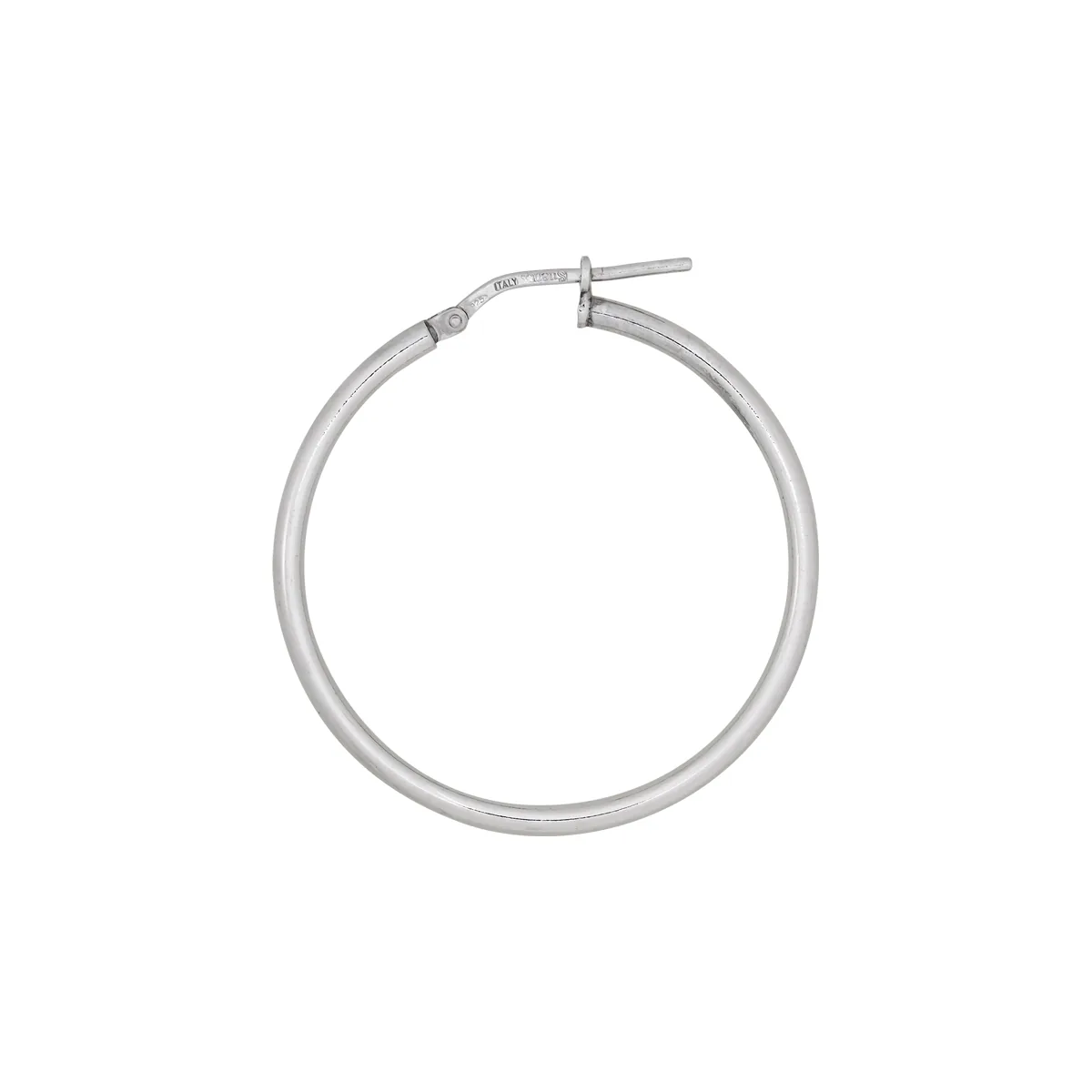 Candongas en plata Ley 925, Tubo, 2 mm. de ancho, de la coleccion Sueños
