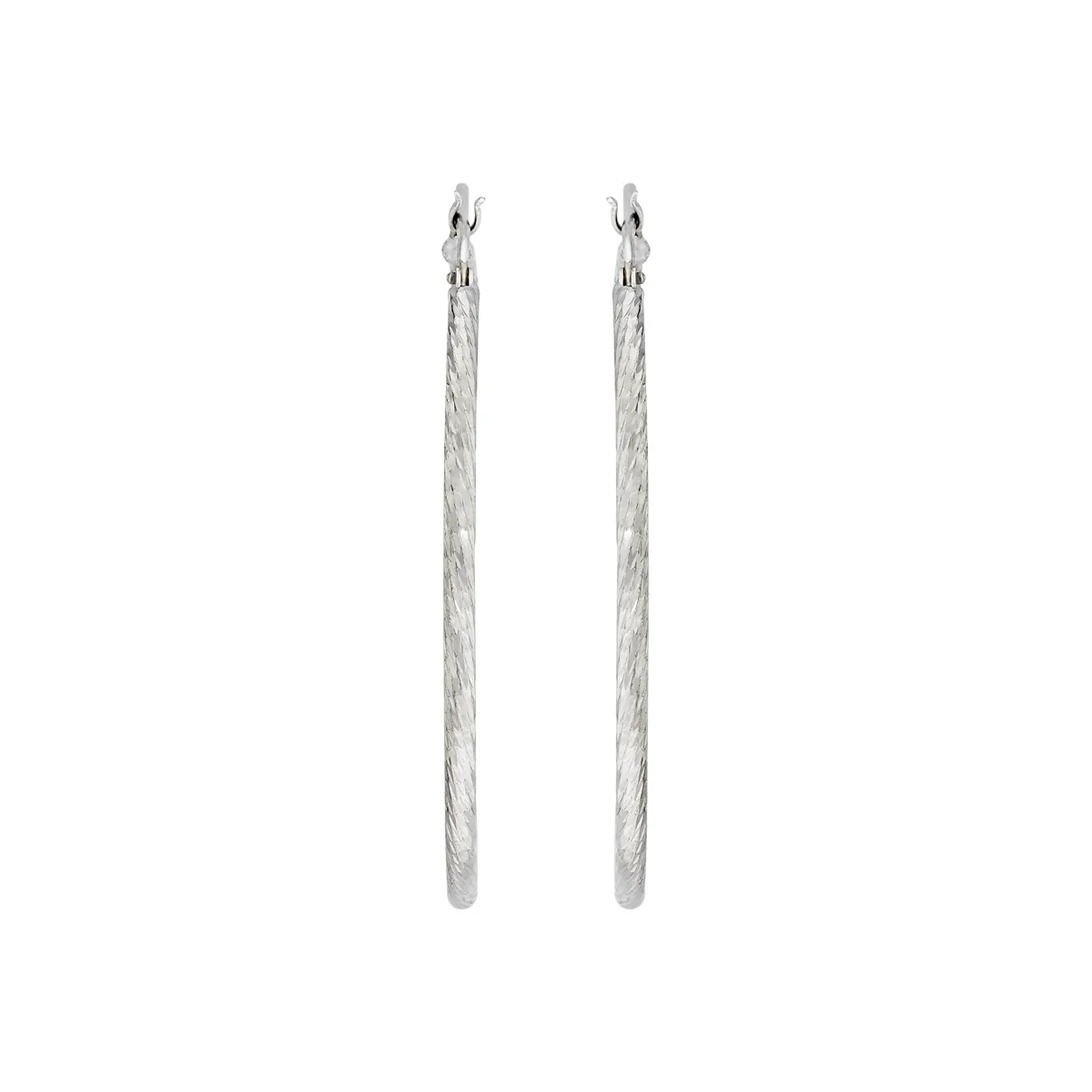 Candongas en plata Ley 925 con visos, Tubo, 2 mm. de ancho, de la coleccion Sueños