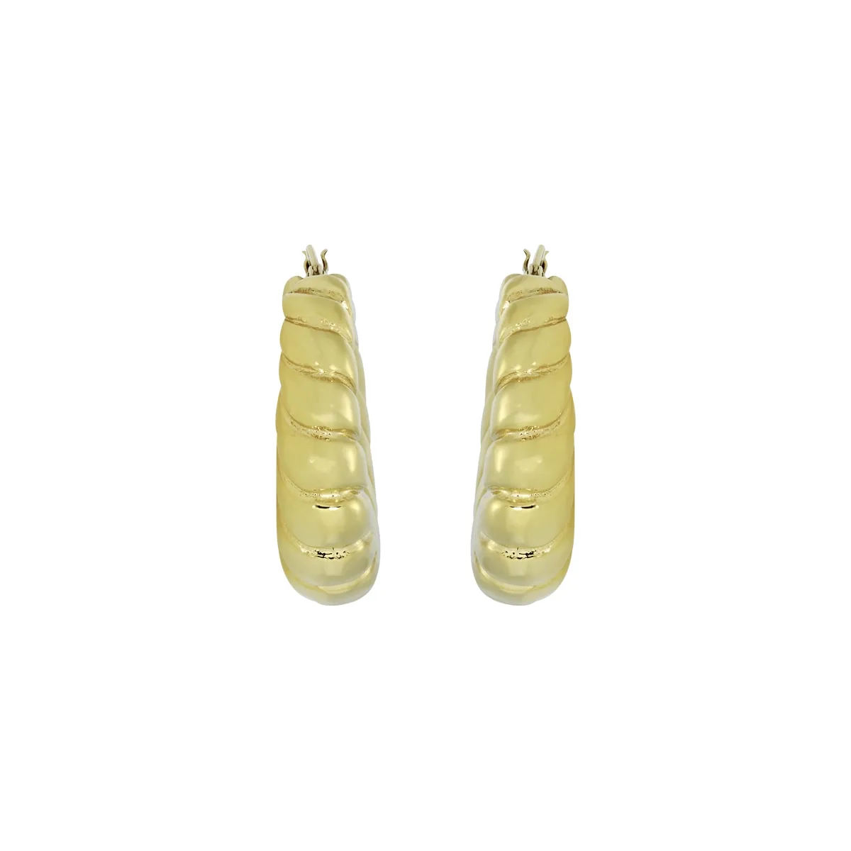 Candongas tono amarillo liso, dorado