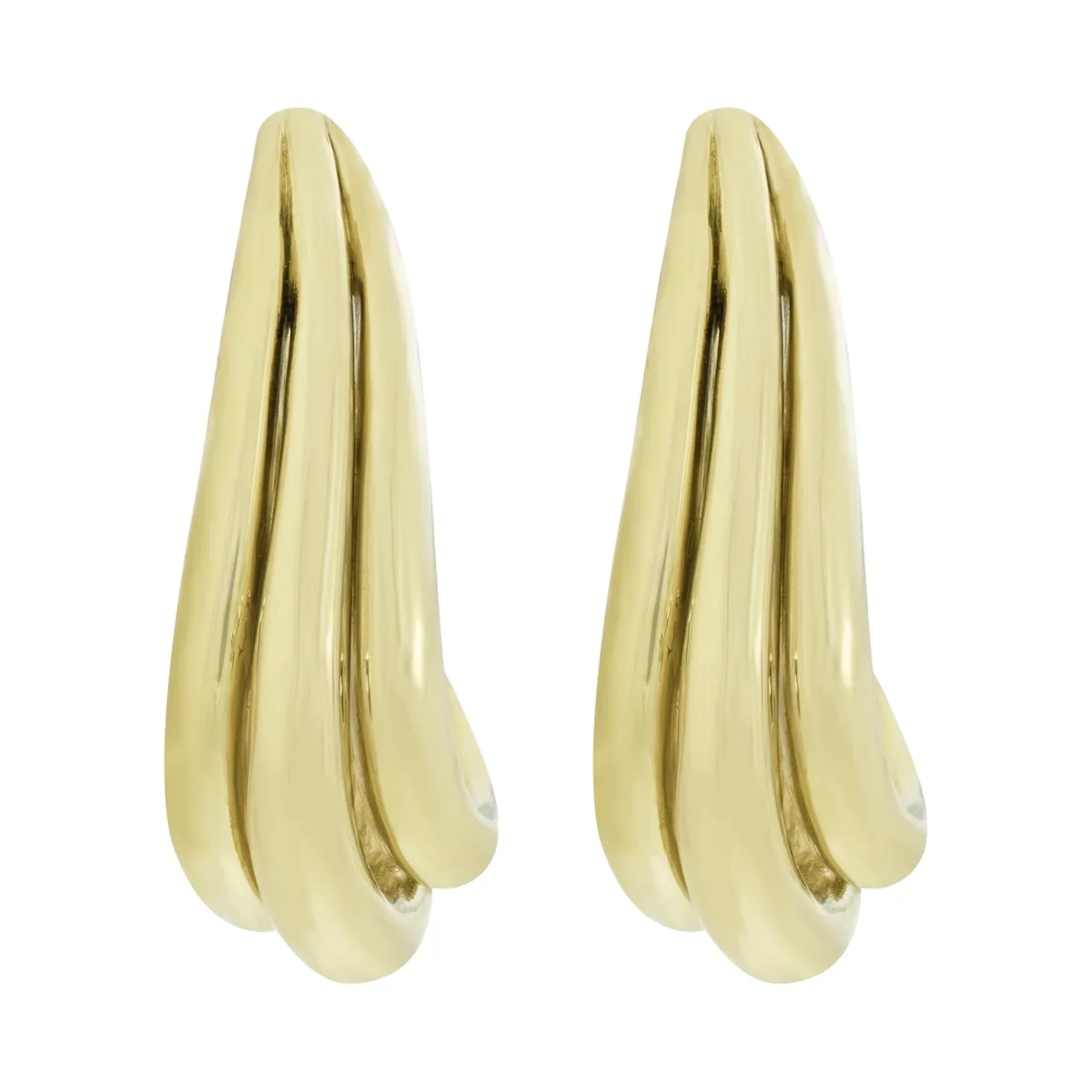 Candongas en plata Ley 925, Franjas, 5 mm. de ancho, de la coleccion Sueños
