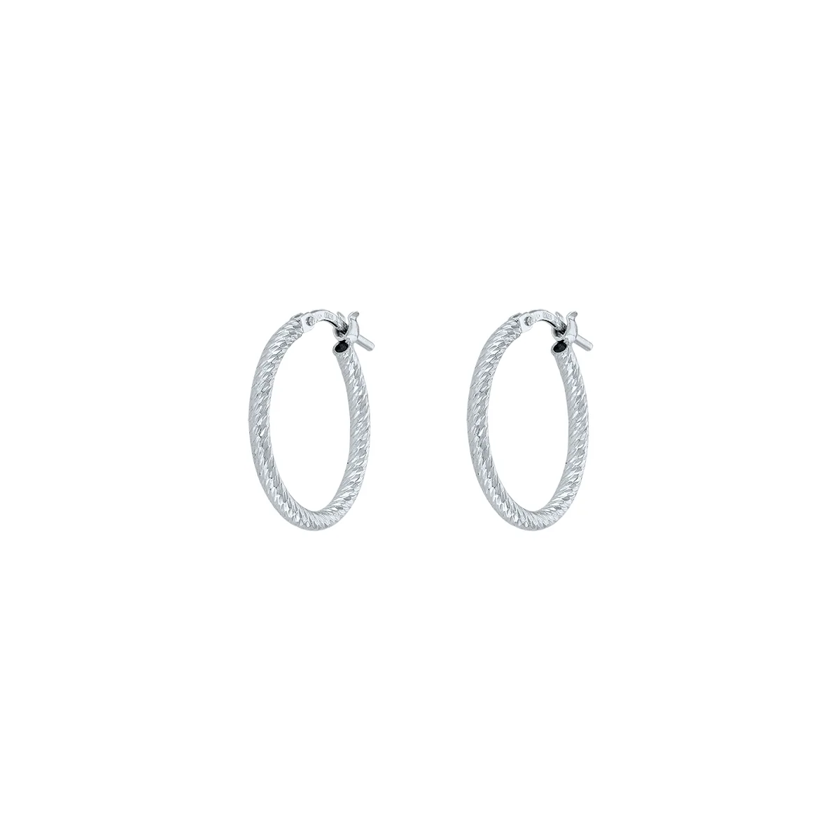 Candongas en plata Ley 925 con visos, Entorchada, 2 mm. de ancho, de la coleccion Sueños