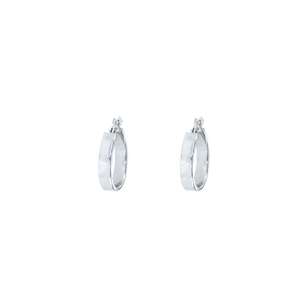 Candongas en plata Ley 925, Plana, 3.50 mm. de ancho, de la coleccion Sueños