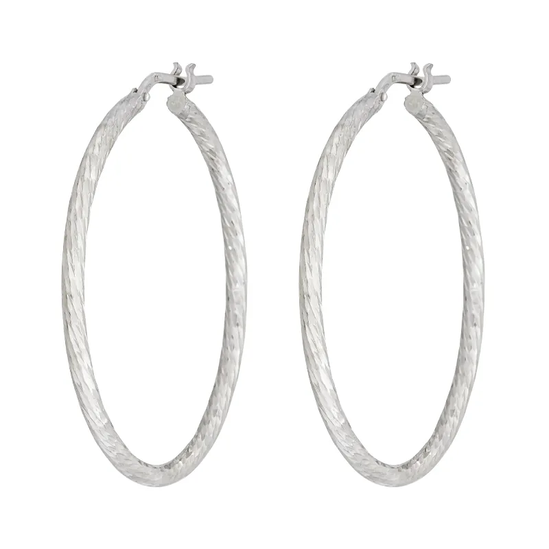 Candongas en plata Ley 925 con visos, Tubo, 2 mm. de ancho, de la coleccion Sueños