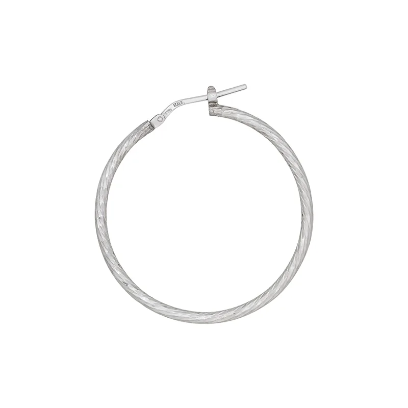 Candongas en plata Ley 925 con visos, Tubo, 2 mm. de ancho, de la coleccion Sueños
