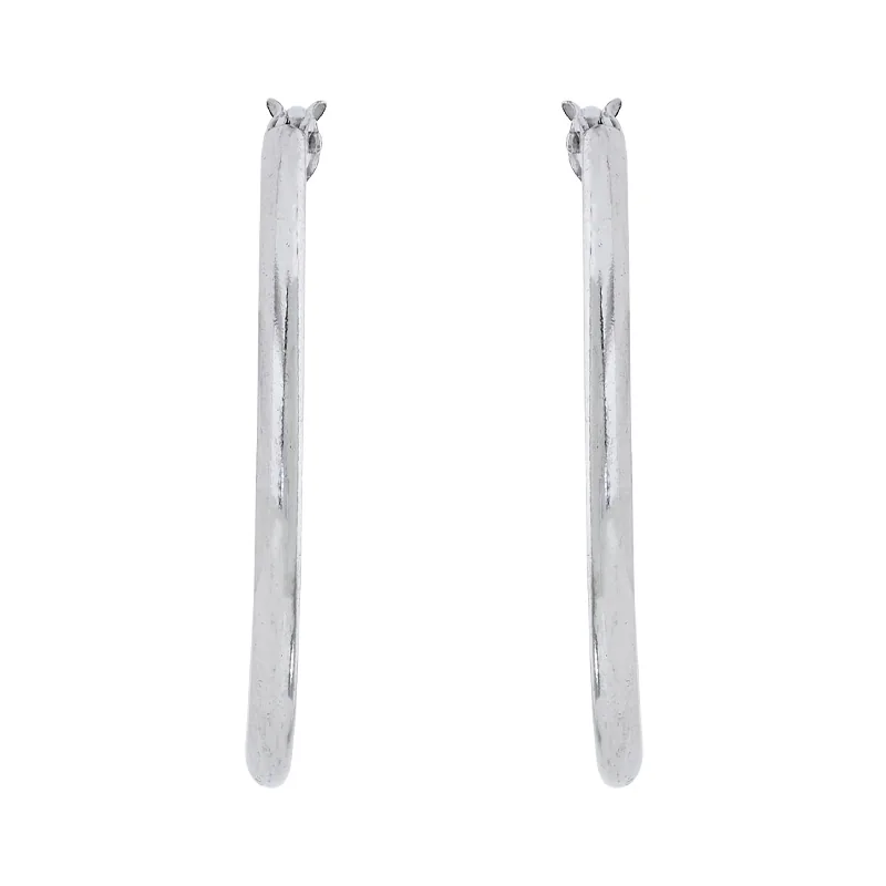 Candongas en plata Ley 925, Tubo, 1.50 mm. de ancho, de la coleccion Sueños