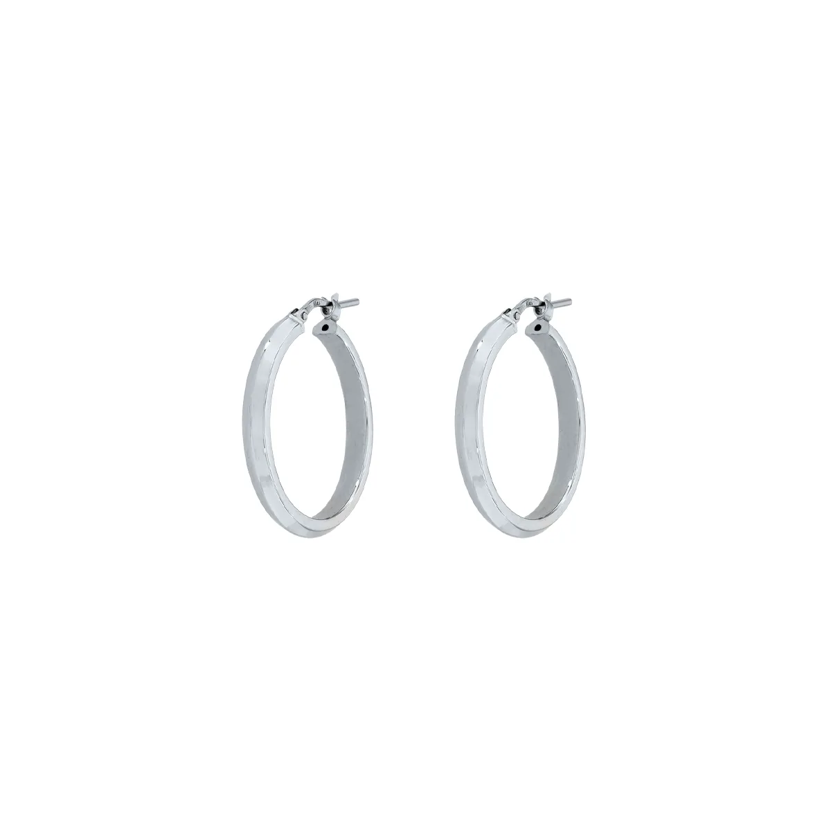 Candongas en plata Ley 925, Angulo, 3 mm. de ancho, de la coleccion Sueños