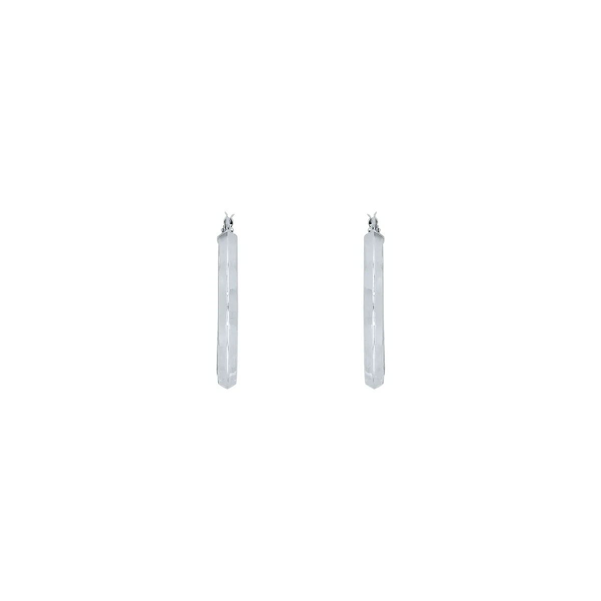 Candongas en plata Ley 925, Angulo, 3 mm. de ancho, de la coleccion Sueños