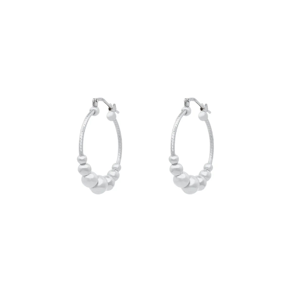 Candongas en plata Ley 925 con visos, Tubo, 1 mm. de ancho, de la coleccion Sueños