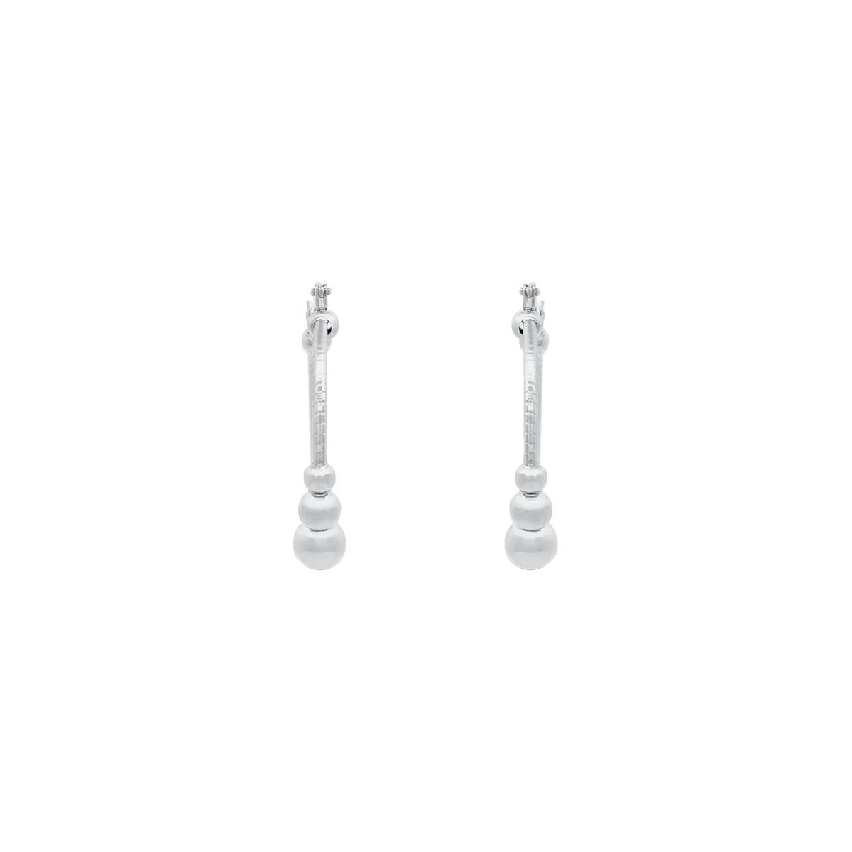 Candongas en plata Ley 925 con visos, Tubo, 1 mm. de ancho, de la coleccion Sueños
